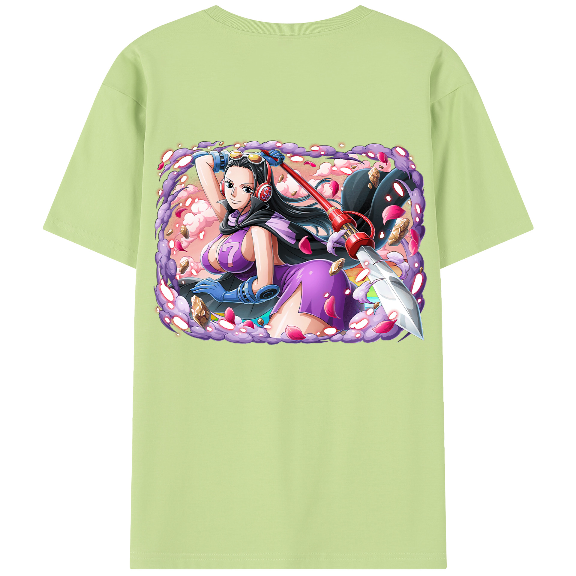 ワンピース ニコ・ロビン ONE PIECE Nico Robin 綿100％半袖Tシャツ（背面プリント）